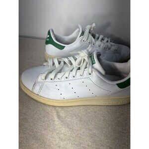 Adidas Womens  Stan Smith White Green Leather Casual Shoes Classic Sneakers 7.5
